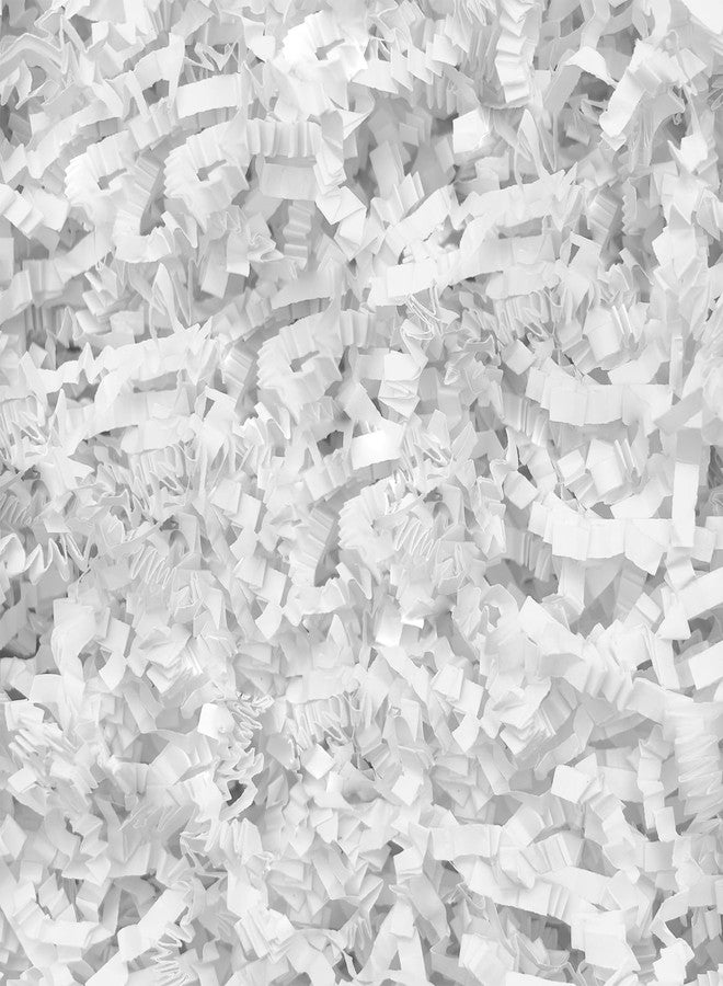 Cerpourt Crinkle Cut Paper Shred Filler,1 LB White Shredded Paper for Gift Boxes Bags Basket Filler Decoration,Grass Cushion Paper Streamer Stuffing for Christmas,Thanksgiving,Mother's Day Gift Wrapping - Image 1